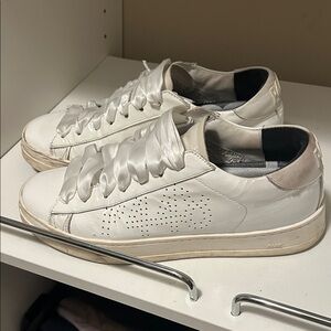 P448 White Patent Leather Sneakers
